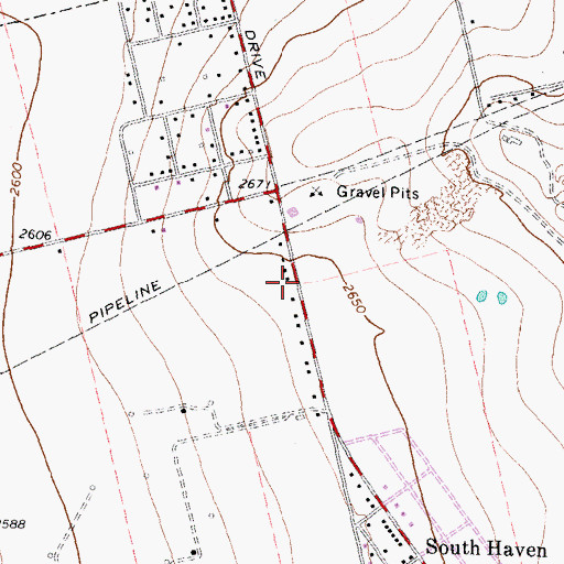 Topographic Map of Berea Baptist Church, TX