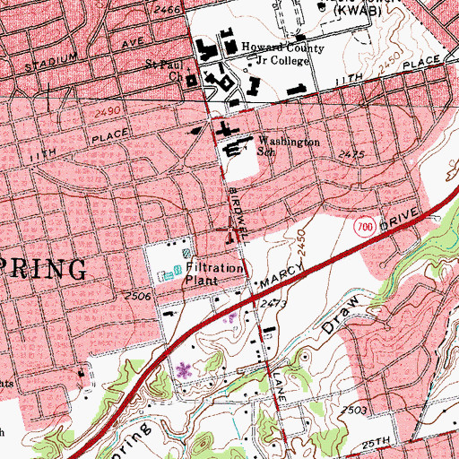 Topographic Map of Birdwell Lane Baptist Church, TX