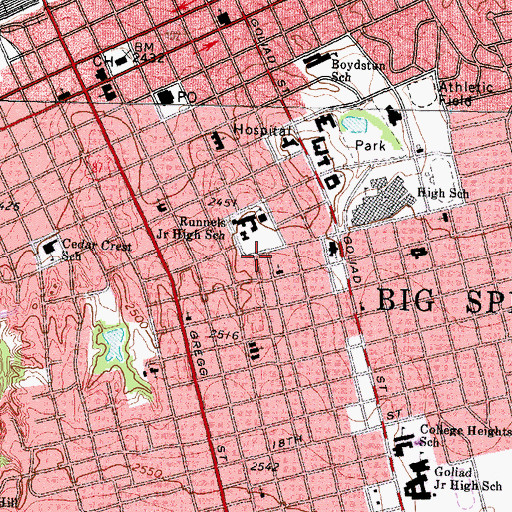 Topographic Map of New Mount Zion Baptist Church, TX