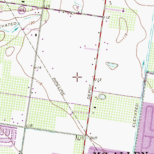 Topographic Map of United Methodist Church, TX