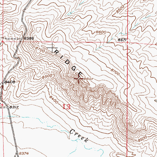 Topographic Map of Owl Ridge, CO