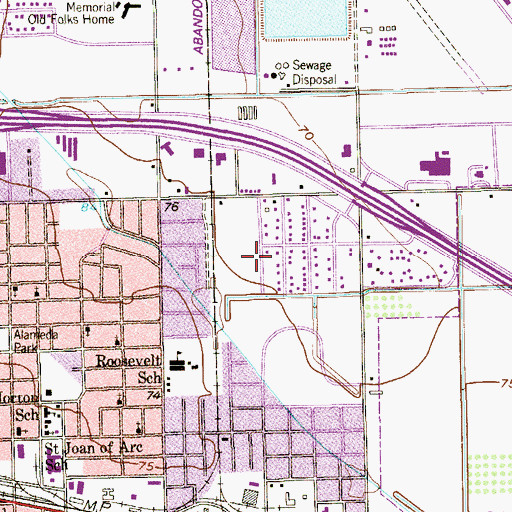 Topographic Map of Iglesia de Dios Pentecostal Church, TX