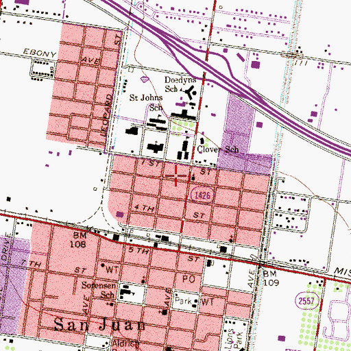 Topographic Map of Seventh Day Adventist Church, TX