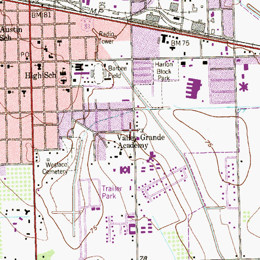 Topographic Map of Spanish Seventh Day Adventist Church, TX