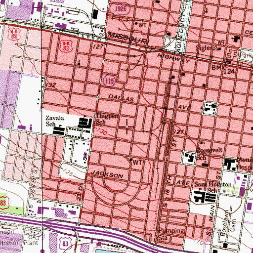 Topographic Map of Family of Faith Fellowship Church, TX