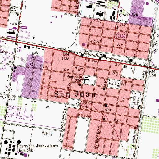 Topographic Map of The Peoples Covenant Church, TX