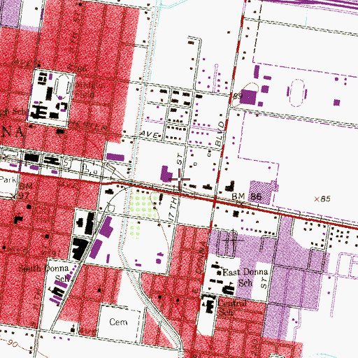 Topographic Map of Templo La Hermosa Congregational Holiness Church, TX