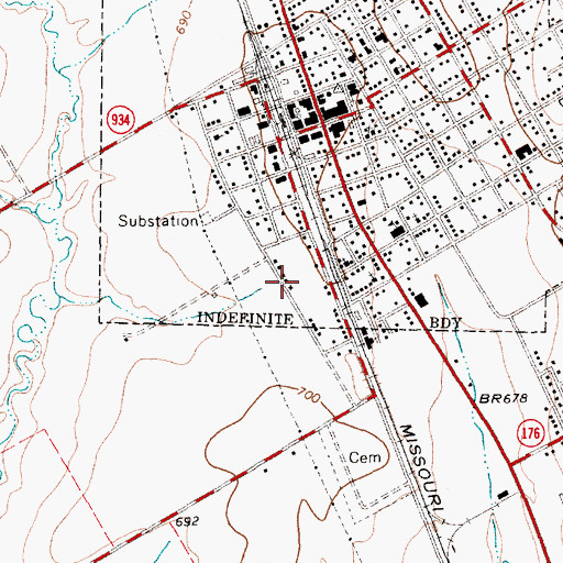 Topographic Map of Saint John Missionary Baptist Church, TX