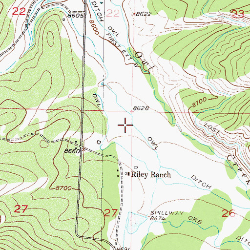 Topographic Map of Owl Ditch, CO