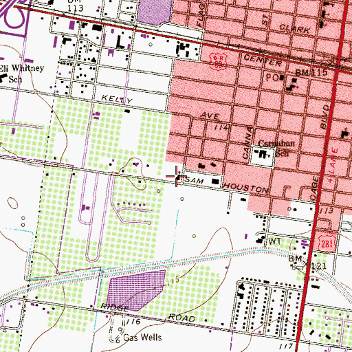 Topographic Map of Saint George the Martyr Eastern Orthodox Church, TX