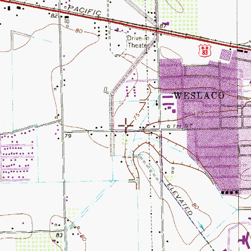 Topographic Map of Abiding Savior Lutheran Church, TX