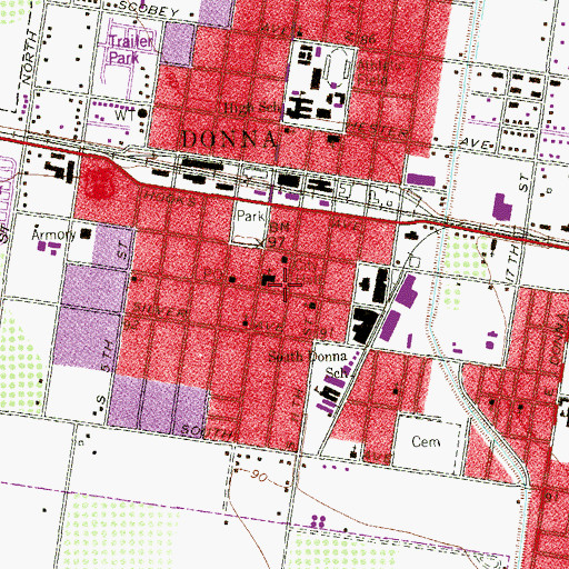 Topographic Map of Principe de Paz Methodist Church, TX