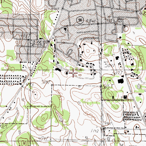 Topographic Map of Saint Matthias Episcopal Church, TX