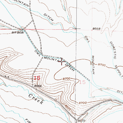 Topographic Map of Owl Mountain Ditch, CO