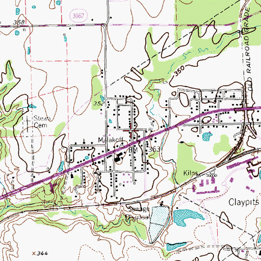Topographic Map of New Hope Church, TX