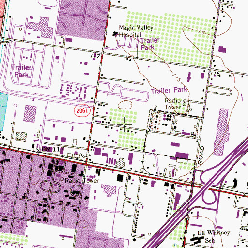 Topographic Map of Mcallen Apostolic Assembly Church, TX