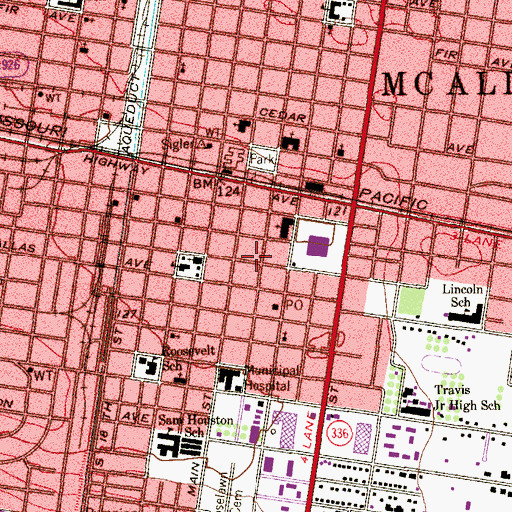 Topographic Map of Master Builder Assembly of God Church, TX