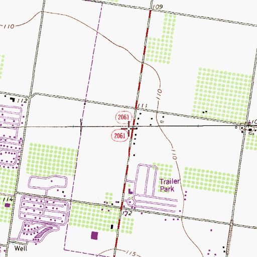 Topographic Map of Crosspoint Fellowship Baptist Church, TX