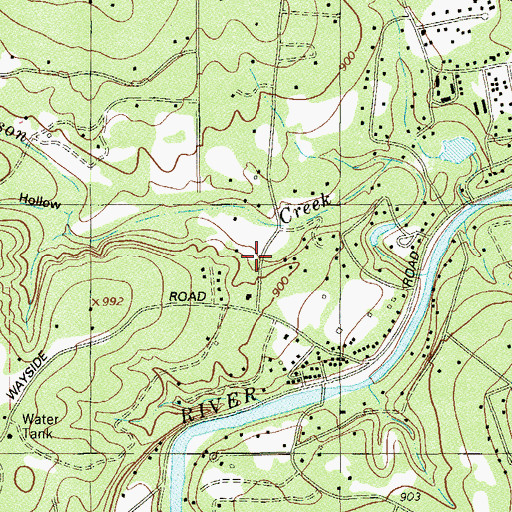 Topographic Map of Trinity Chapel Church, TX