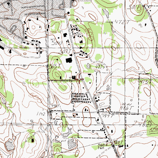 Topographic Map of First Assembly of God Church - Athens, TX