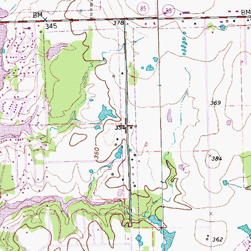 Topographic Map of Disciple Baptist Church, TX