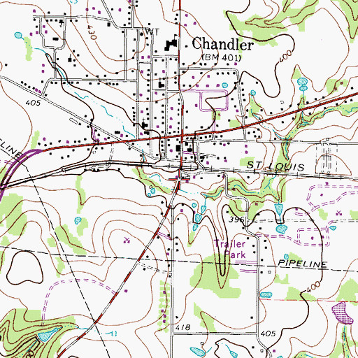 Topographic Map of Faith Baptist Church, TX