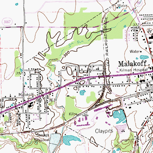Topographic Map of First Baptist Church, TX