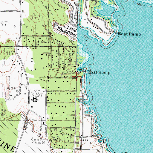 Topographic Map of Forest Grove Baptist Church, TX