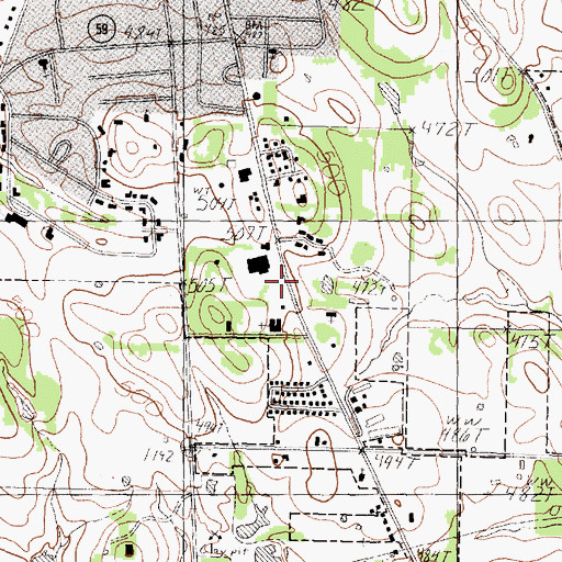 Topographic Map of Landmark Baptist Church, TX
