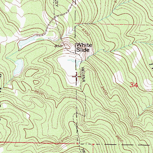 Topographic Map of Grizzly Helena Trail, CO