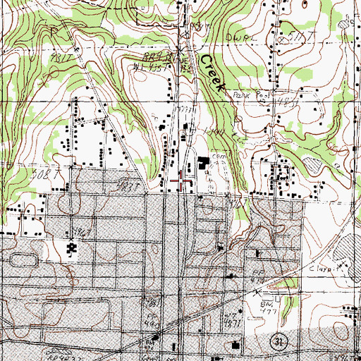 Topographic Map of Mount Providence Baptist Church, TX
