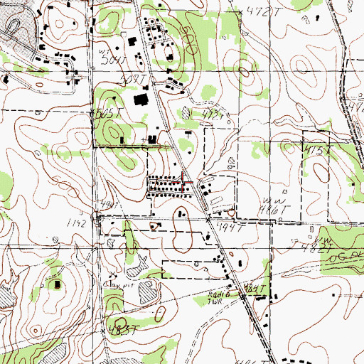 Topographic Map of First Church of God, TX
