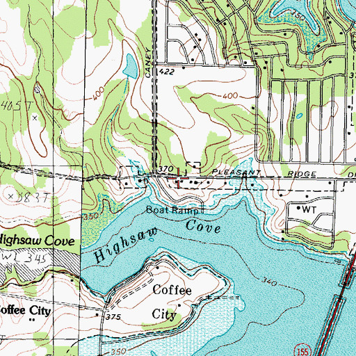 Topographic Map of Gentry Temple Church of God and Christ, TX