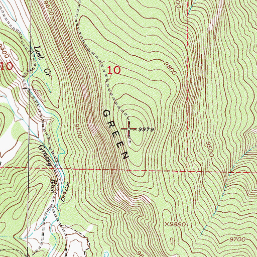 Topographic Map of Green Ridge, CO