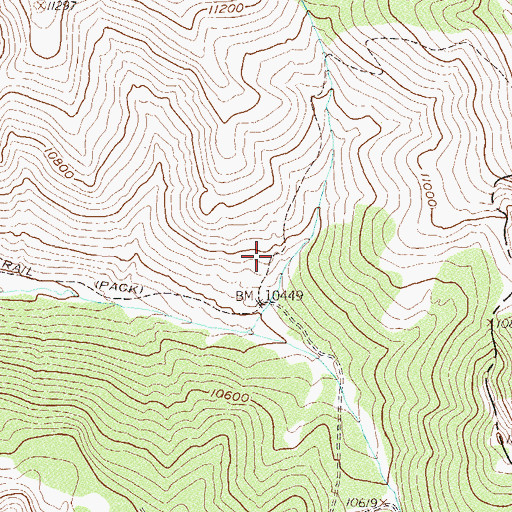 Topographic Map of Arapaho Creek Trail, CO