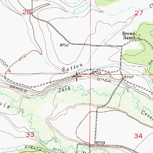 Topographic Map of Arnold Ditch, CO