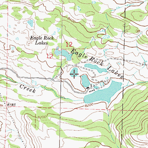 Topographic Map of Eagle Rock Lakes, CO