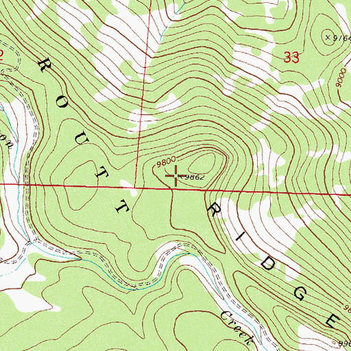 Topographic Map of Green Ridge, CO