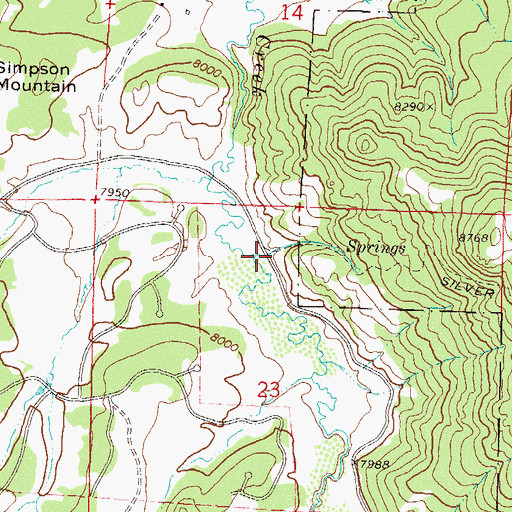 Topographic Map of Silver Creek Trail, CO