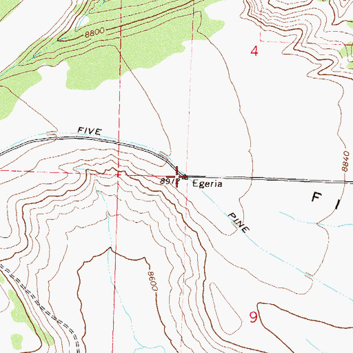 Topographic Map of Five Pine Mesa, CO
