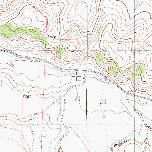Topographic Map of Taussig Ranch, CO