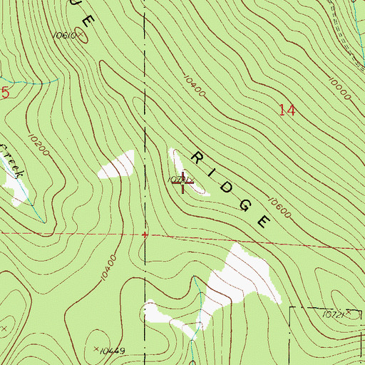 Topographic Map of Blue Ridge, CO