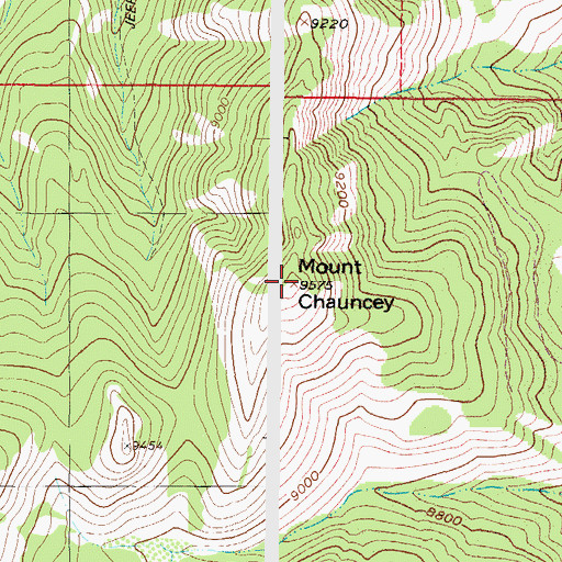 Topographic Map of Mount Chauncey, CO