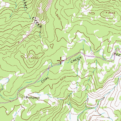 Topographic Map of Sleepy Cat Trail, CO