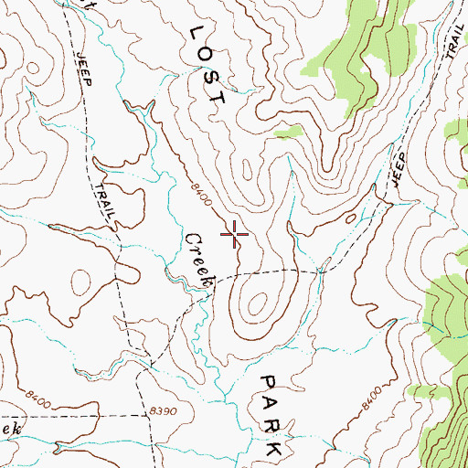 Topographic Map of Lost Park, CO