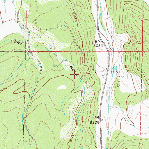 Topographic Map of Egry Mesa Ditch, CO