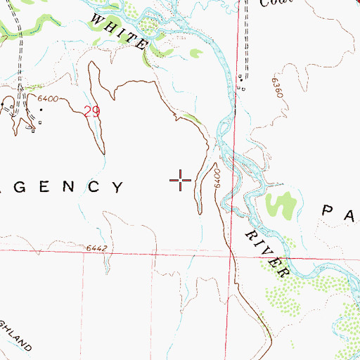 Topographic Map of Agency Park, CO
