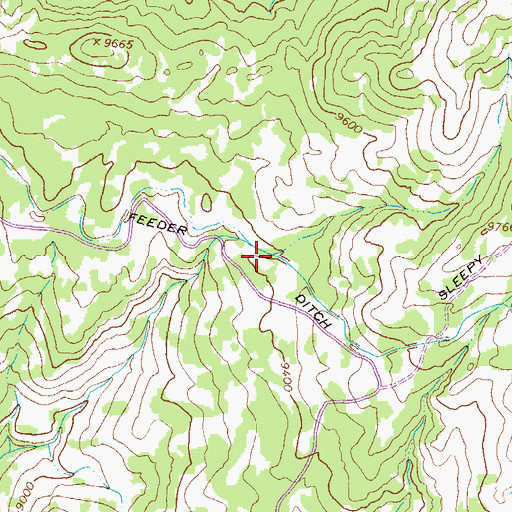 Topographic Map of Coal Creek Feeder Ditch, CO