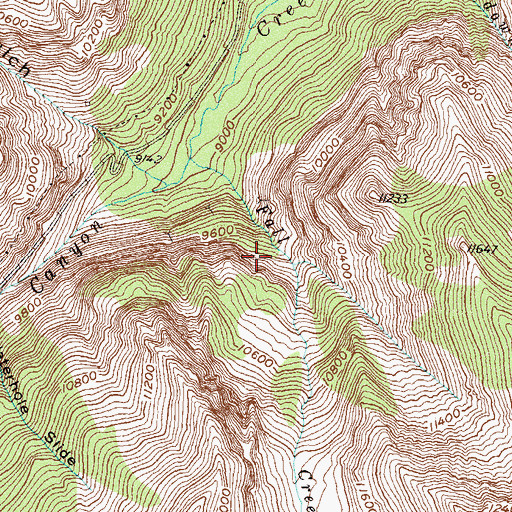 Topographic Map of Oak Ridge, CO