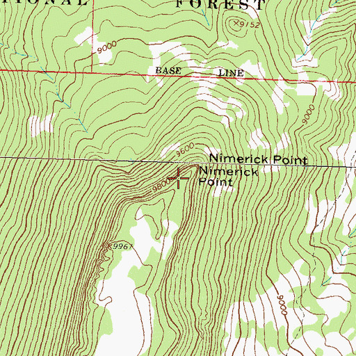 Topographic Map of Nimerick Point, CO
